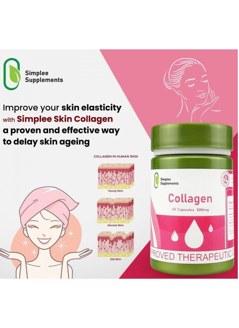 Simplee Supplements Simplee Supplement Collagen 60 Capsule 500mg  - Image 2