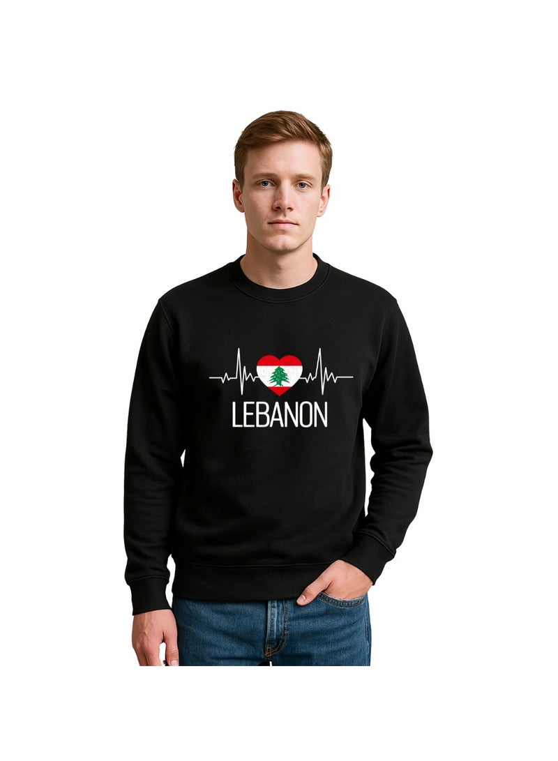 PRINTSHOP4ME Lebanon Men’s Sweatshirt–Long Sleeve Cotton Pullover With Beirut Image Printed Design–Comfortable&Stylish For Travel, Casual Wear And Outdoor Activities  - Image 1