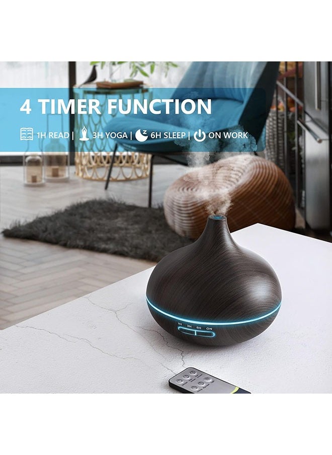 Hihonor - 550ML Diffusers for Essential Oils, Large Office Essential Oils Aromatherapy Diffuser with Ambient Light & 3 Timer, waterless auto Off Cool Mist humidifier Vaporizers for Bedroom Kids - Image 1
