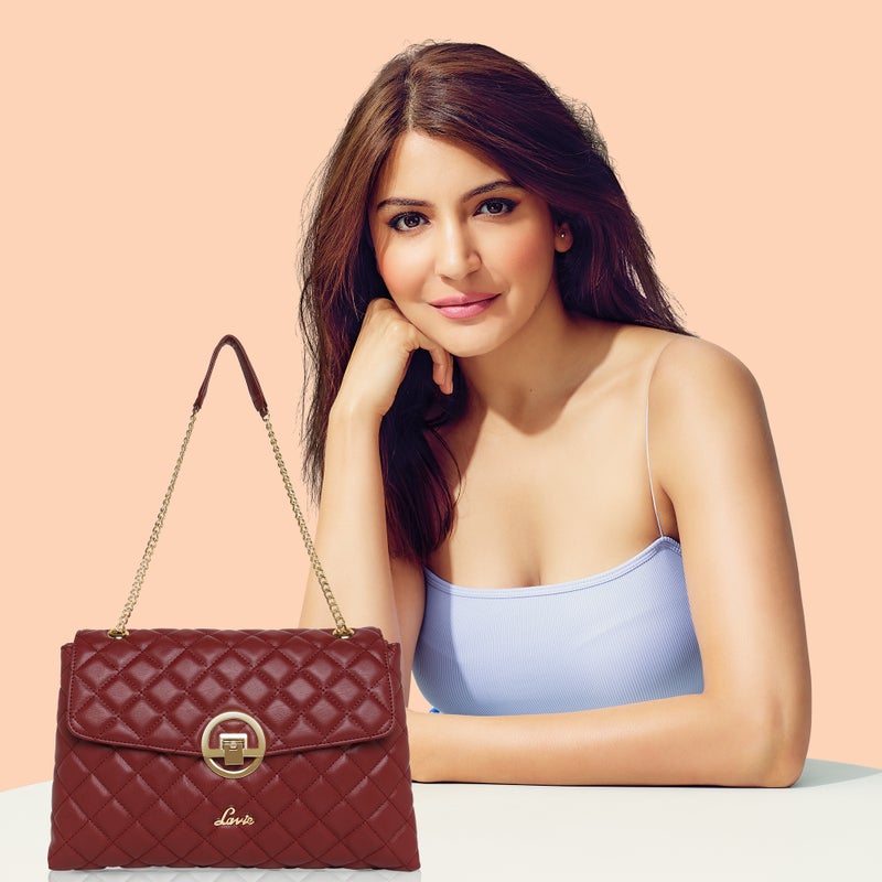 Lavie Quilt Eden Women's Flap Satchel (Wine) - Image 3