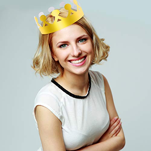 SIQUK 27 Pieces Golden Paper Crown Party Gold Crowns Hats King Crowns for Party and Celebration - Image 5