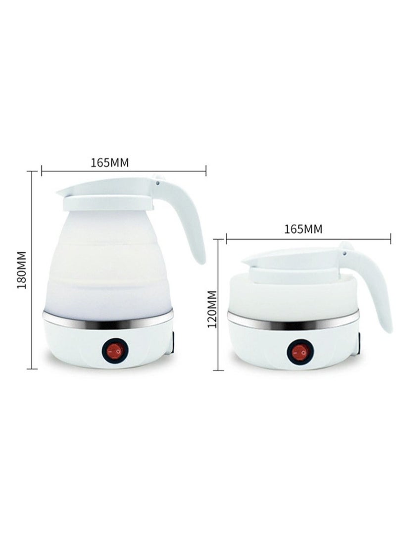 ELTRAZONE Silicone Travel Foldable Water Heater Jug Collapsible Mini Portable Electric Kettle White - Image 5