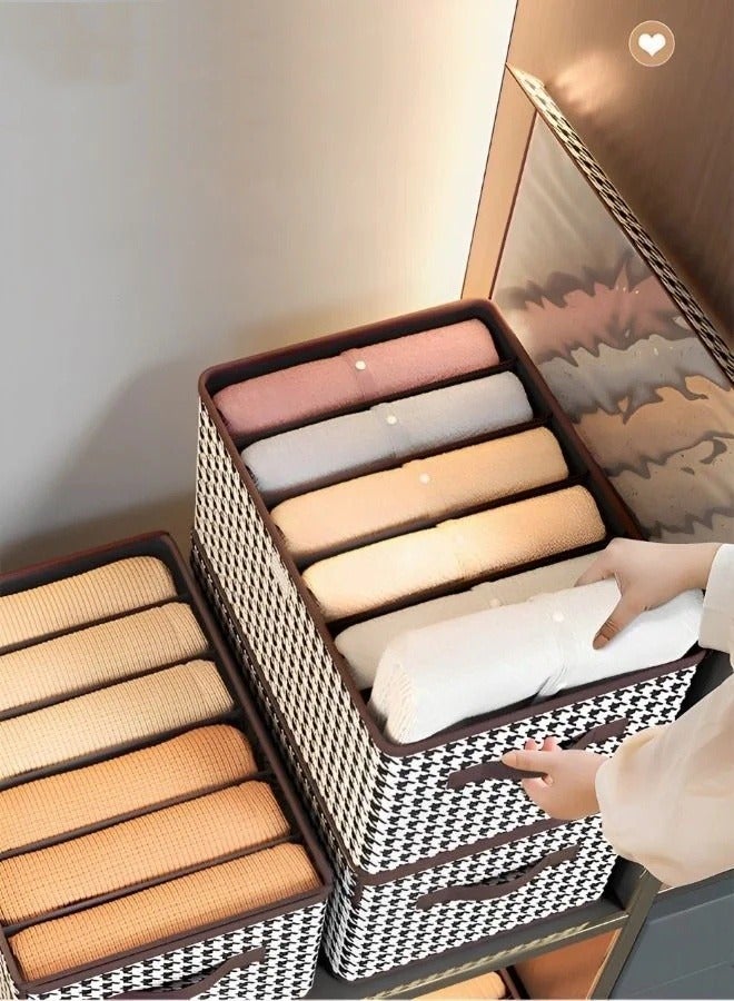 MIXDE 3-Piece Foldable Cloth Storage Box,Foldable Closet Drawer Storage Box With Transparent Cover,Drawer Organizers for Clothing,Jeans,T-Shirt  - Image 3