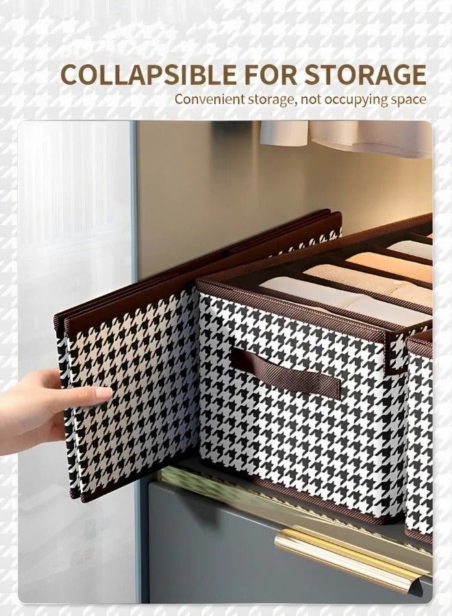 MIXDE 3-Piece Foldable Cloth Storage Box,Foldable Closet Drawer Storage Box With Transparent Cover,Drawer Organizers for Clothing,Jeans,T-Shirt  - Image 4