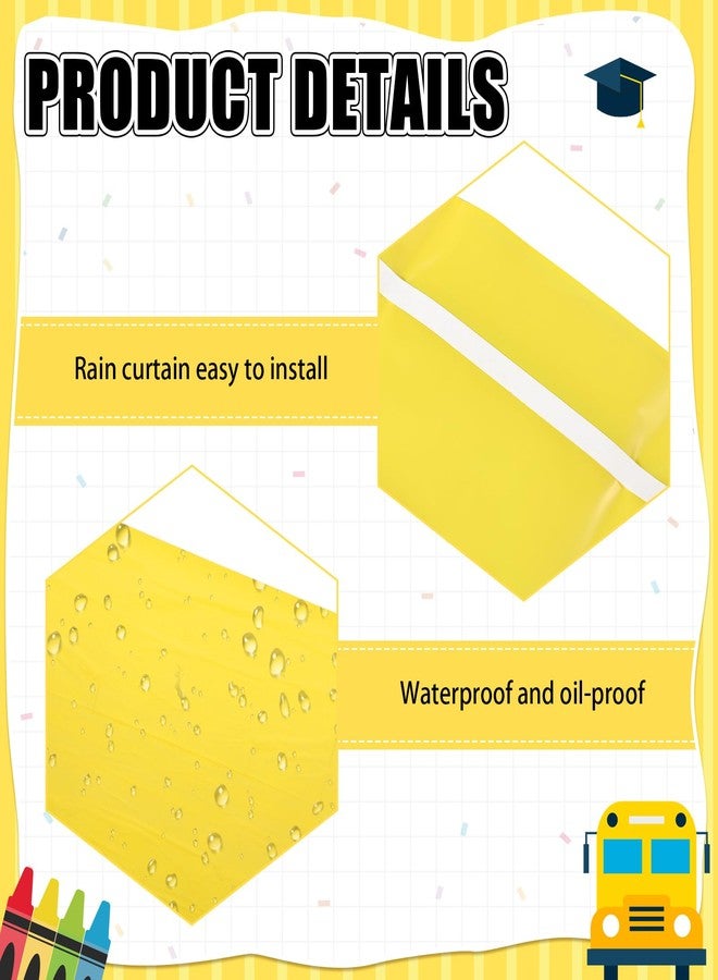 Oudain 6 ft School Bus Tablecloth Back to School Bus Birthday Party Decoration Washable Fabric Polyester Rectangle Table Covers Protector Fringe Plastic Table Skirt for Home Party Supplies - Image 4
