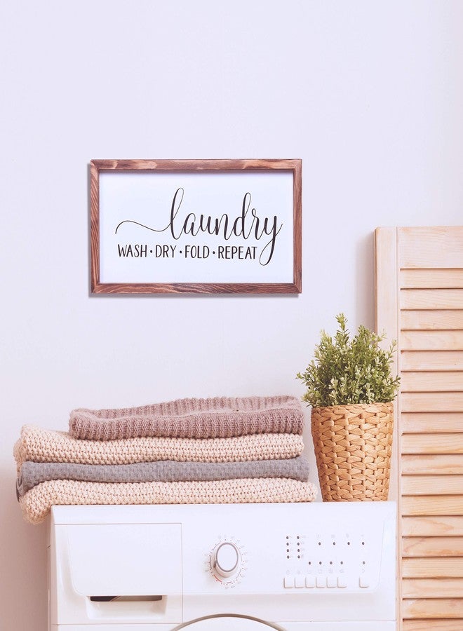 Athena's Elements Laundry Room Decor, Funny Laundry Wall Decor, Wooden Frame,17x8 Inches - Image 4