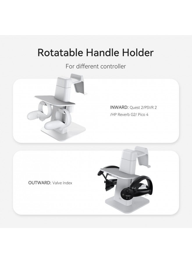 KIWI design KIWI design VR Stand Accessories Compatible with Quest 2/PSVR 2/Valve Index/HP Reverb G2/ Pico 4/Quest VR Headset and Touch ControllersNot Compatible with Quest 3Gray-White - Image 2