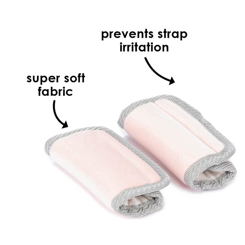 Diono Soft Wraps Car Seat Straps, Shoulder Pads for Baby, Infant, Toddler, 2 Pack Reversible Soft Seat Belt Cushion and Stroller Harness Covers Helps Prevent Strap Irritation, Pink - Image 3