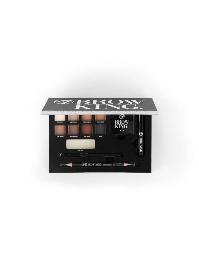 دبليو 7 - مجموعة W7 Brow King Ultimate Eyebrow Kit - لوحة تحديد الحواجب وتشكيلها - مجموعة مكياج احترافية - Image 1