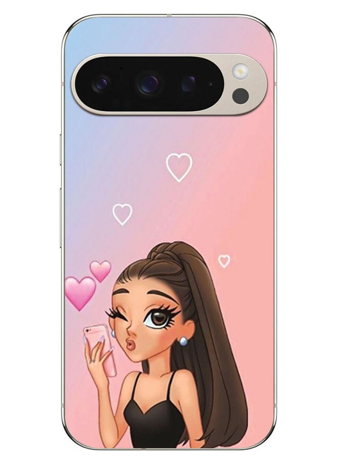 EYE CATCH Printed Protective Case Cover For Google Pixel 9 Pro XL  -  Girl Making Heart - Image 1