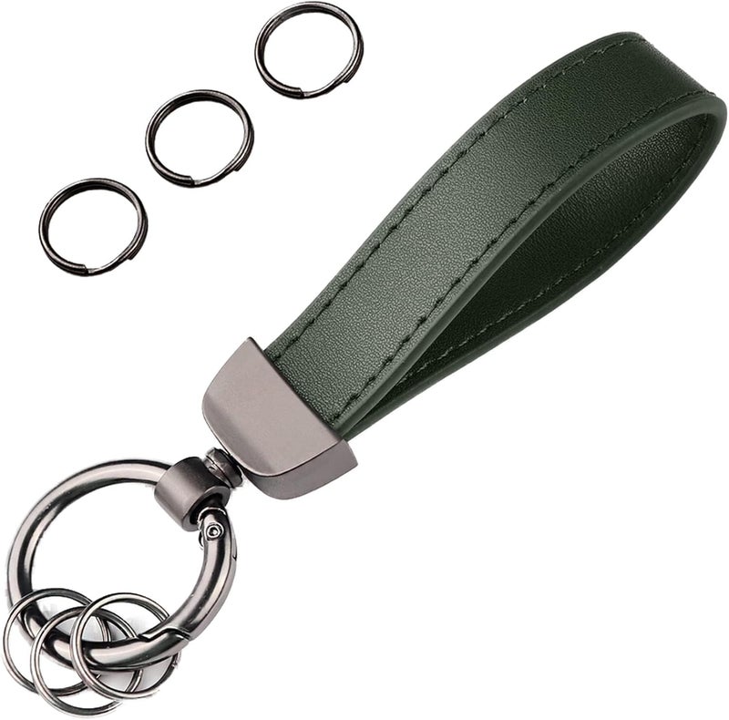 Turcee Green Leather Car Keychain - Image 1
