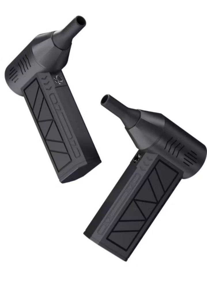 Anna&Mo Professional Electric Air Duster 130000 RPM – Portable Cordless Jet Blower with 3 Adjustable Speeds, Type-C Rechargeable, Ideal for Car, Computer, Keyboard & Camera Lens Cleaning (Black) - Image 3
