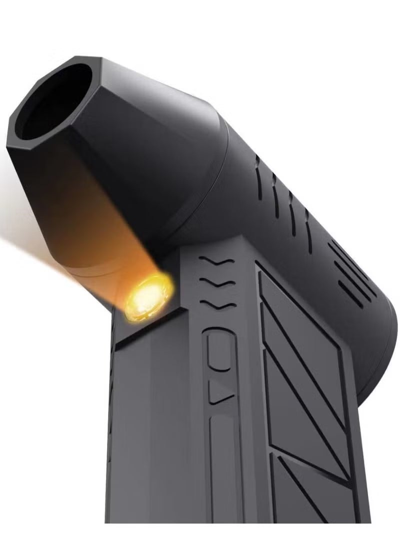 Anna&Mo Professional Electric Air Duster 130000 RPM – Portable Cordless Jet Blower with 3 Adjustable Speeds, Type-C Rechargeable, Ideal for Car, Computer, Keyboard & Camera Lens Cleaning (Black) - Image 2