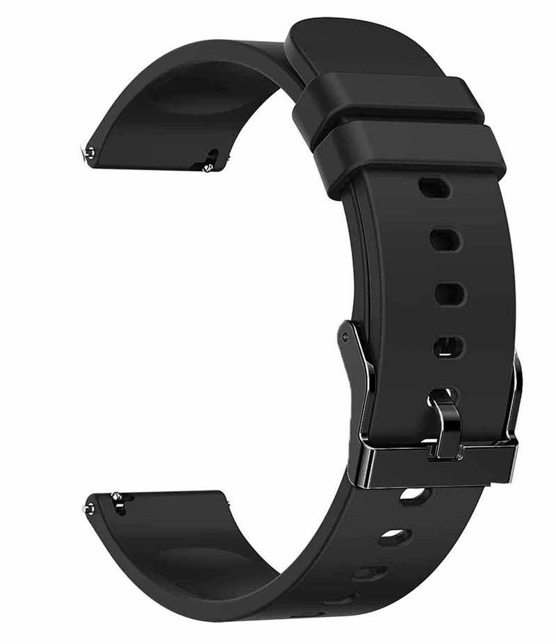 ADAMO 22Mm Black Watch Strap Compatible For Phoenix Ultra/Phoenix/Pulse 2/Xtend Pro/Xtend Call And All 22Mm Wristwatch And Smartwatches P13Bin02-1 - Image 1