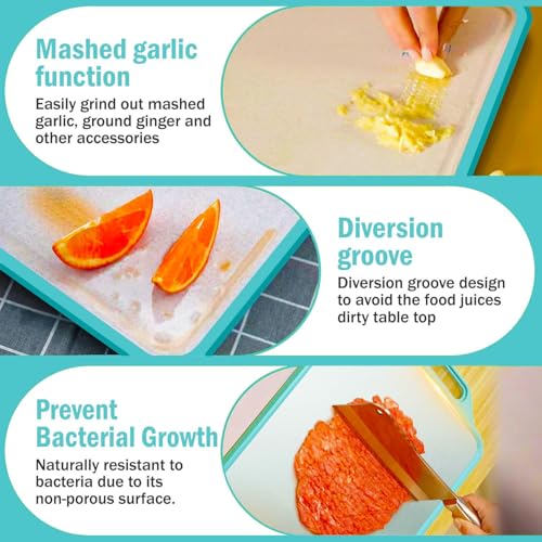 WINKELEN 2in1 Large Steel Chopping Cutting Board for Kitchen | Double Sided Stainless Steel Heavy-Duty Cutting Board for Vegetables, Fruits Cutter, Meats | Eco-Friendly and Anti-Microbial (41 x 33cm) - Image 4
