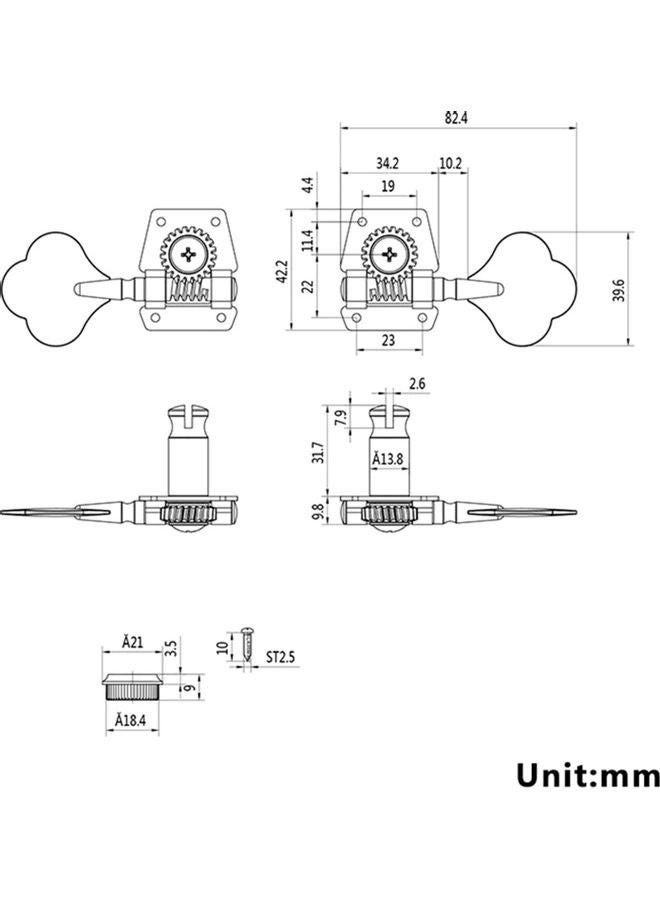 نيبمينينت مفتاح لشد المولف الأيمن لجيتار البيس من 4 قطع - Image 5