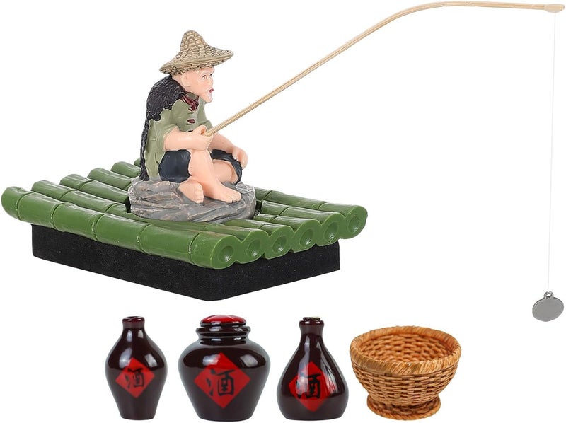 Balanced universal design 1 Set Aquarium Fisherman Figurine Island with Realistic Mini Fishing Rod, Sitting Fisherman Statue with Wine Jug and Fruit Basket for Asian Zen Fish Tank Landscape Carefully engineered build Permanent & temporary usable Bulk order available stock Standard fit Most item matching trendy design Wet anti slip Long lifespan Climate adapted upgraded quality Safe silicone build Mountain region eligible ship Matte anti slip finish Upgraded classic design Local market compliant trusted quality All preference matching build UV resistant New residential zone delivery Global sizing options Global upgraded practical design Modern warehouse management Changing environment compatible Labor saving Daily life matching design Affordable fast purchase options Liquid tight joint - Image 1