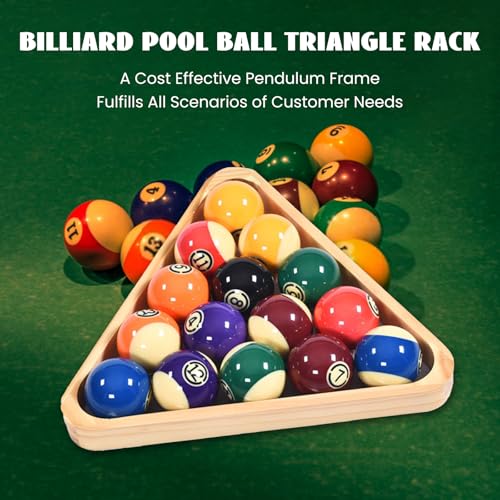 flexman Pool Ball Rack, Solid Wood Billiard Triangle, Wooden Pool Billiard Ball Rack, Pool Table Ball Holder Positioning Rack, Billiard/Pool Table Accessory: for Snooker or Pool (American Tripod) - Image 2