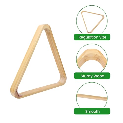 flexman Pool Ball Rack, Solid Wood Billiard Triangle, Wooden Pool Billiard Ball Rack, Pool Table Ball Holder Positioning Rack, Billiard/Pool Table Accessory: for Snooker or Pool (American Tripod) - Image 3