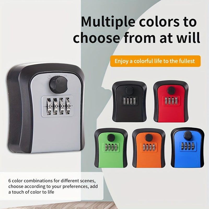 Green Wall Mounted Key Box With Combination Lock For Door Keys Durable Key Storage Box With Resettable Code Household Hardware Accessory - Image 1