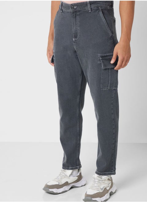 Relaxed Fit Cargo Jeans