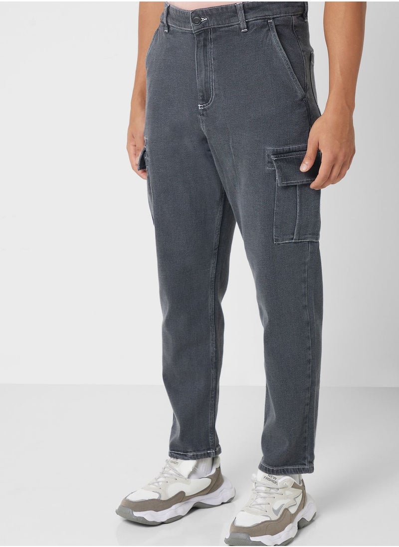 Seventy Five - Relaxed Fit Cargo Jeans - Image 1