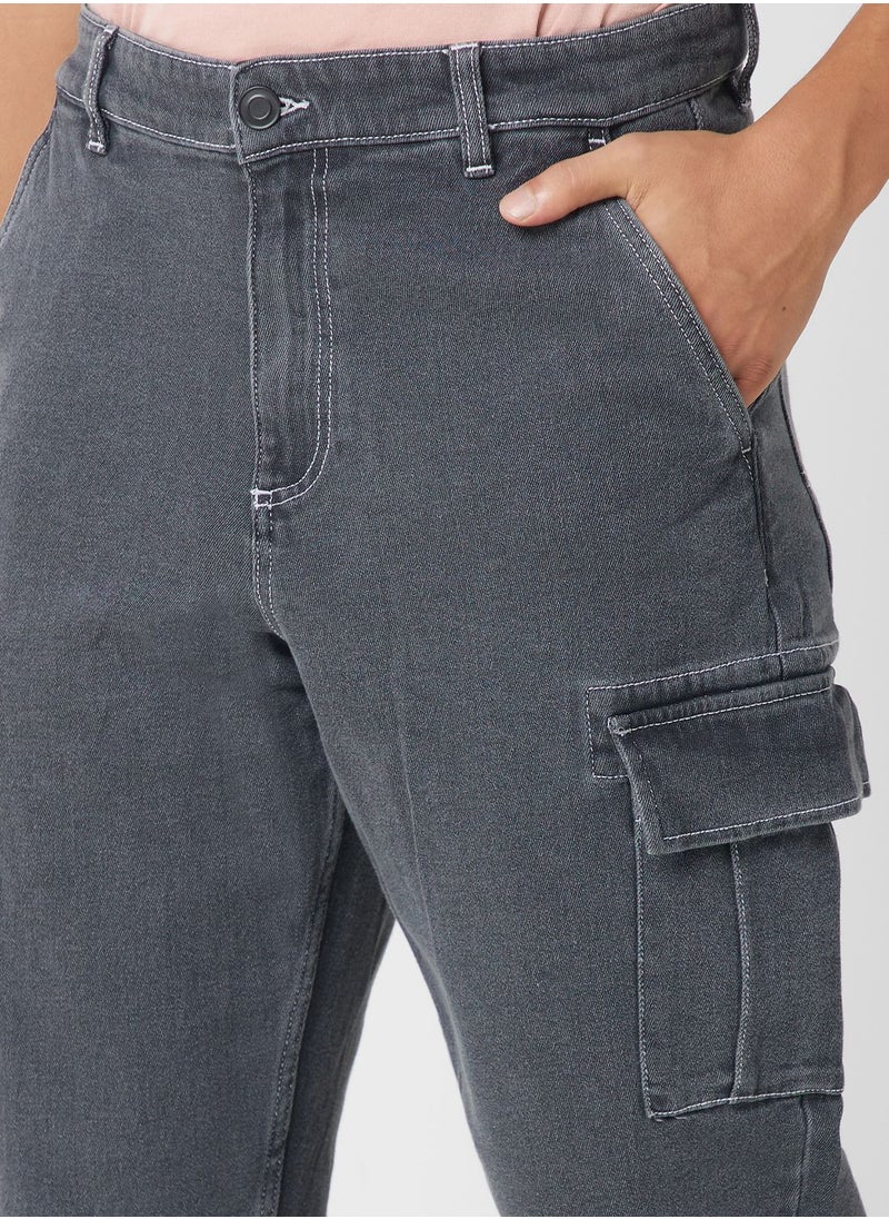 Seventy Five - Relaxed Fit Cargo Jeans - Image 1