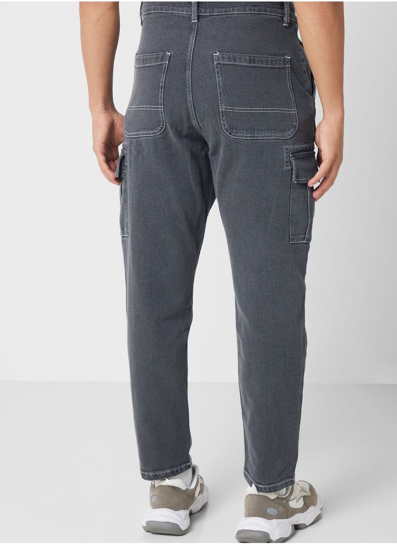 Seventy Five - Relaxed Fit Cargo Jeans - Image 1