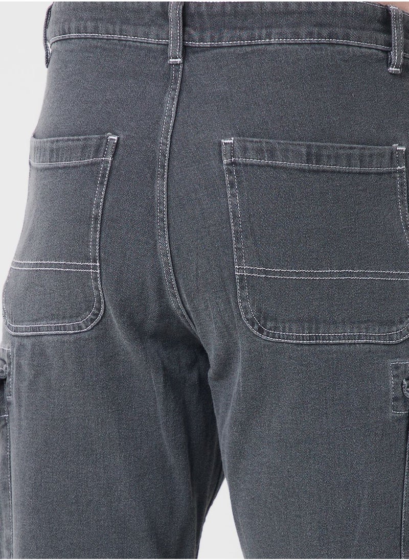 Seventy Five - Relaxed Fit Cargo Jeans - Image 1