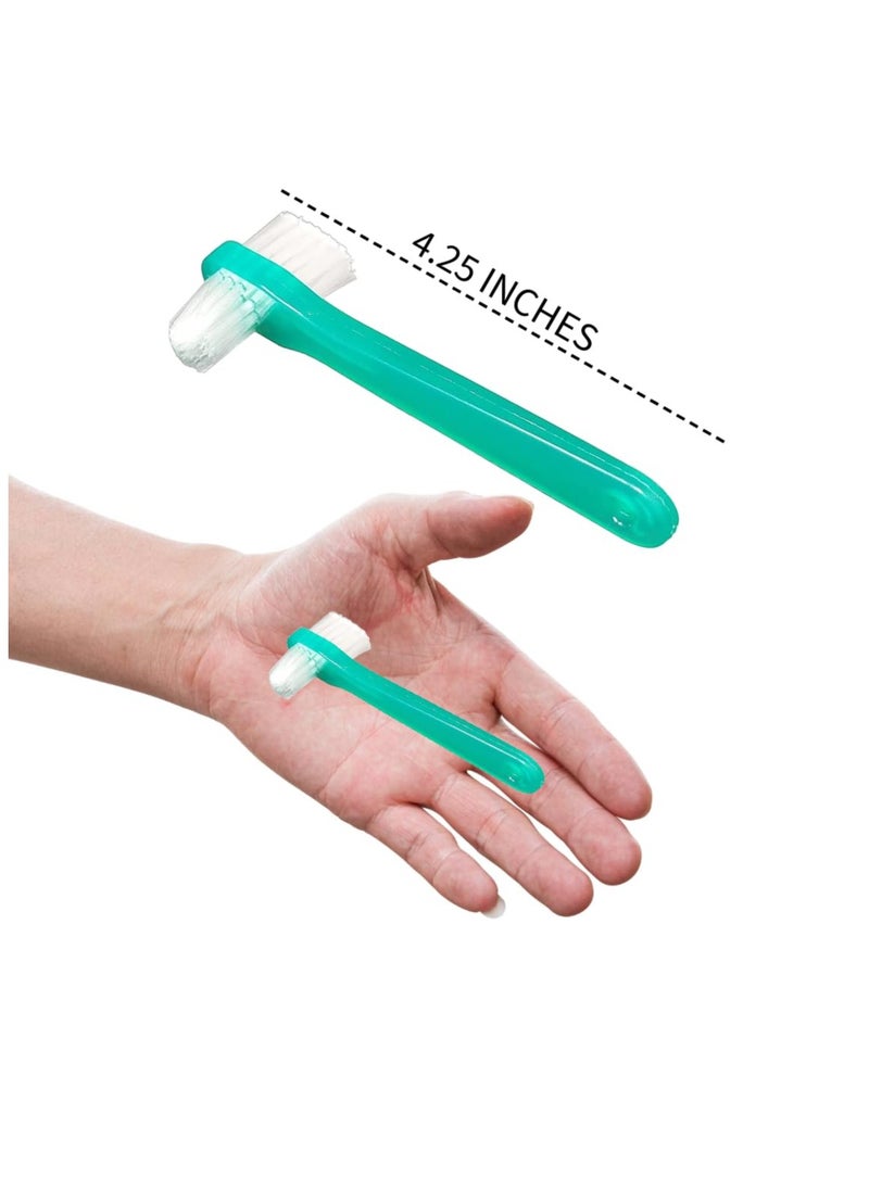 Vakly Vakly Denture Brush [Pack of 10] Individually Bagged 4.25 inch Denture Brushes with Hard Firm Flat Bristled Heads for Cleaning Dentures, Retainers, False Teeth, Clear Braces, and Mouth Guards  - Image 4