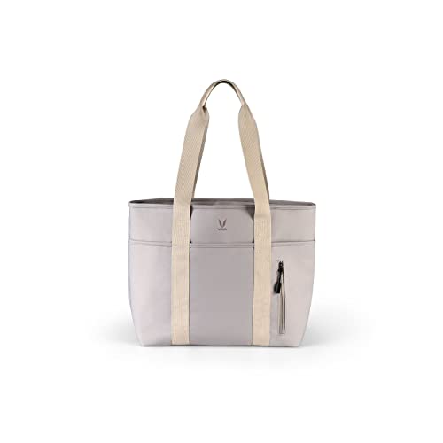 VAYA Essential Tote Bags for Women, Lightweight Handbags, Multipurpose Hand Bag for Work, Travel & Everyday Use, Comes with Detachable External Pouch, Color - Plush Taupe - Image 1
