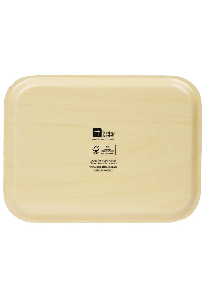 توكينج تيبلز Moroccan Souk Pink Wooden Tray
