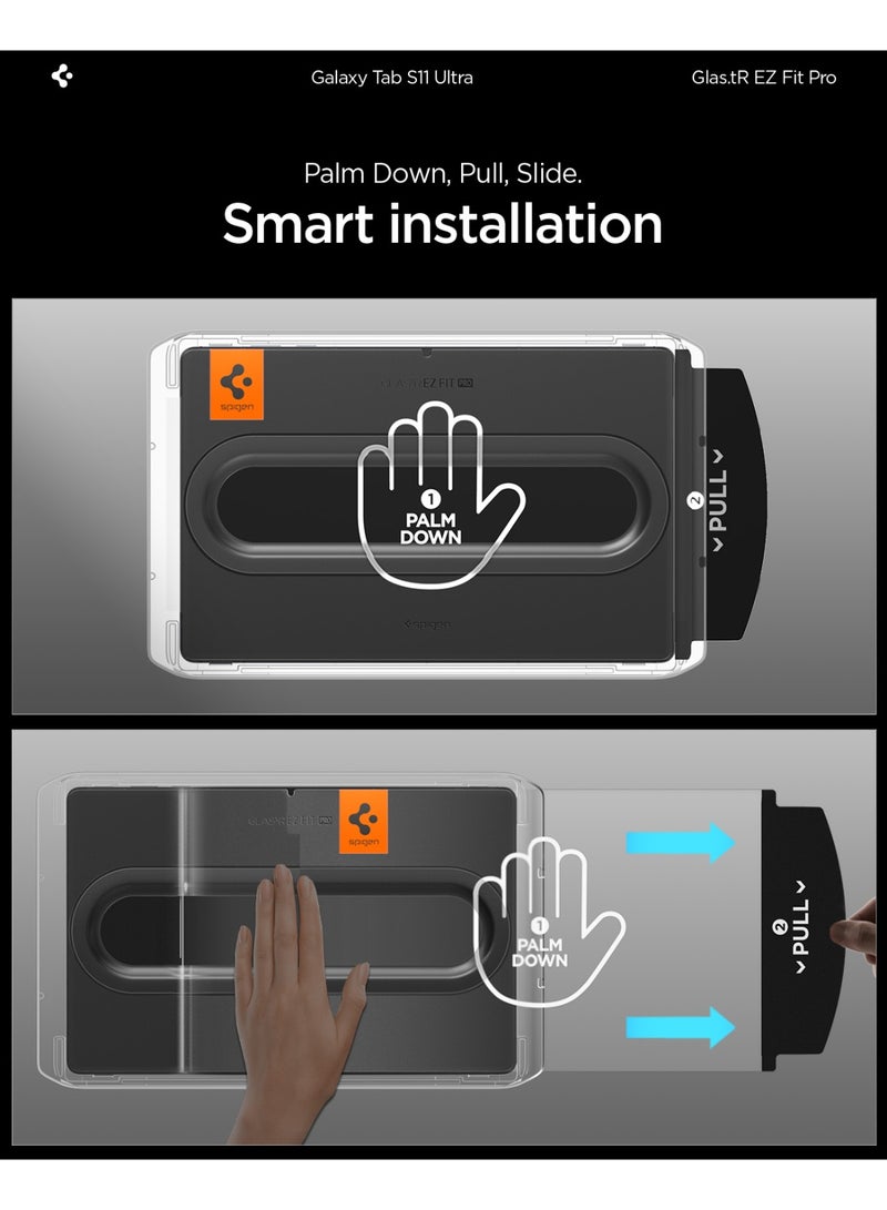 Spigen حماية شاشة GLAStR EZ FIT لجهاز Samsung Galaxy Tab S11 ULTRA (14.6 بوصة) زجاج مقسى فاخر بتقنية المحاذاة التلقائية - [متوافق مع الجرابات] - Image 5