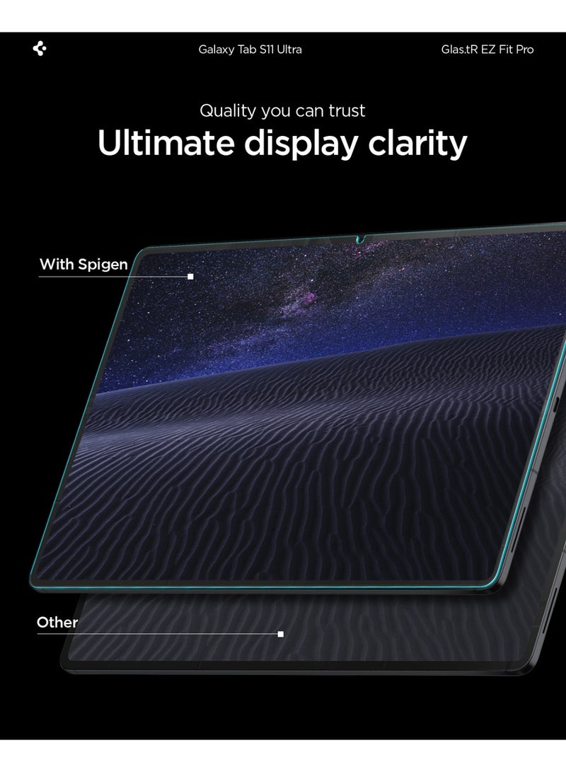 Spigen حماية شاشة GLAStR EZ FIT لجهاز Samsung Galaxy Tab S11 ULTRA (14.6 بوصة) زجاج مقسى فاخر بتقنية المحاذاة التلقائية - [متوافق مع الجرابات] - Image 3
