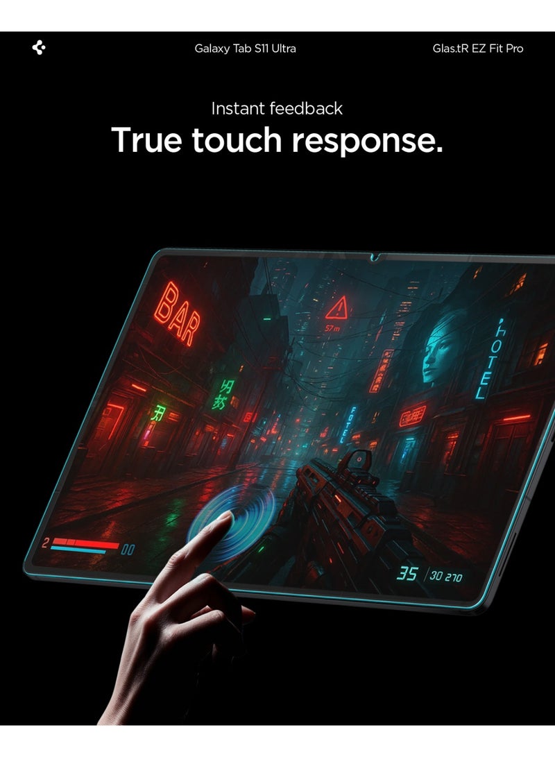 Spigen حماية شاشة GLAStR EZ FIT لجهاز Samsung Galaxy Tab S11 ULTRA (14.6 بوصة) زجاج مقسى فاخر بتقنية المحاذاة التلقائية - [متوافق مع الجرابات] - Image 4