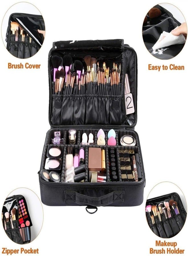 Shrux حقيبة تنظيم مستحضرات التجميل من شروكس مع حزام قابل للتعديل | صندوق تخزين مكياج ومستحضرات تجميل بفواصل قابلة للتعديل | حقيبة تنظيم أدوات الزينة والتزيين | حقيبة تنظيم المجوهرات - Image 2