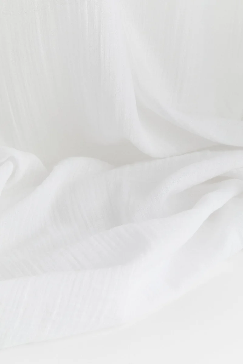 H&M Wide Cotton Muslin Curtain Length