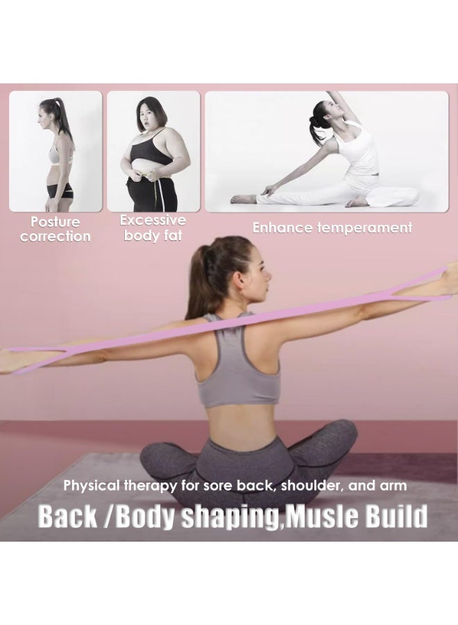 2 قطعة حبال مقاومة، حبل مقاومة مرن، أشرطة تمدد للذراع والكتف والظهر والساق، معدات تمرين للجزء العلوي من الجسم، حبال مرنة محمولة للمنزل والمكتب لليوجا والبيلاتس - Image 2