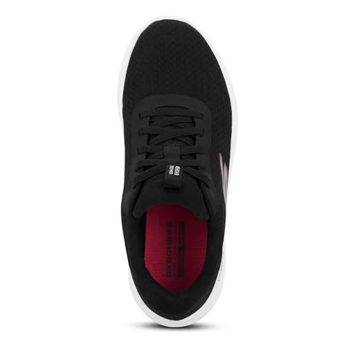 Skechers Womens GO Walk Flex Black White Lifestyle Slip On Shoe - Image 2