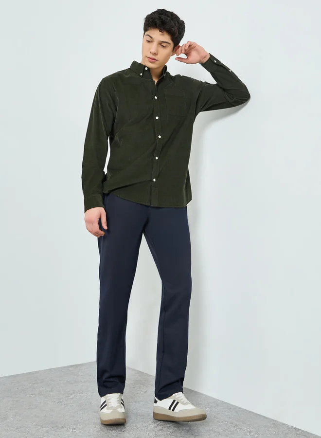 ستايلي بنطال بقصة عادية ونسيج مرن