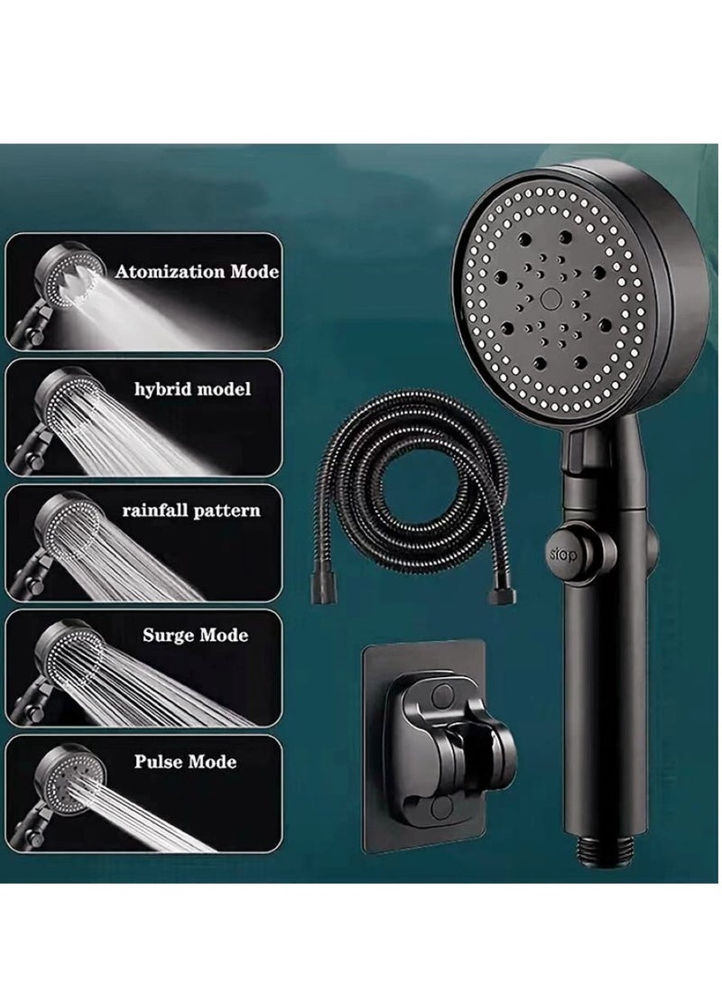 كوتيس 1-مجموعة من 3 قطع طقم رأس دش الحمام ABS أسود 26x9x2 سم  - Image 1