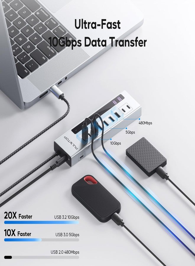 PULWTOP Powered USB Hub (powered usb hub) - Image 3