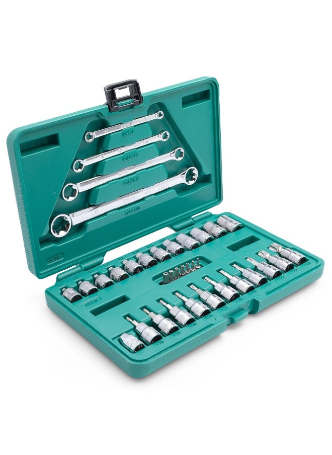 Sata SATA ST09010SJ 35-Piece 1/4" and 3/8" Drive E-Torx Socket and Wrench Set  - Image 1
