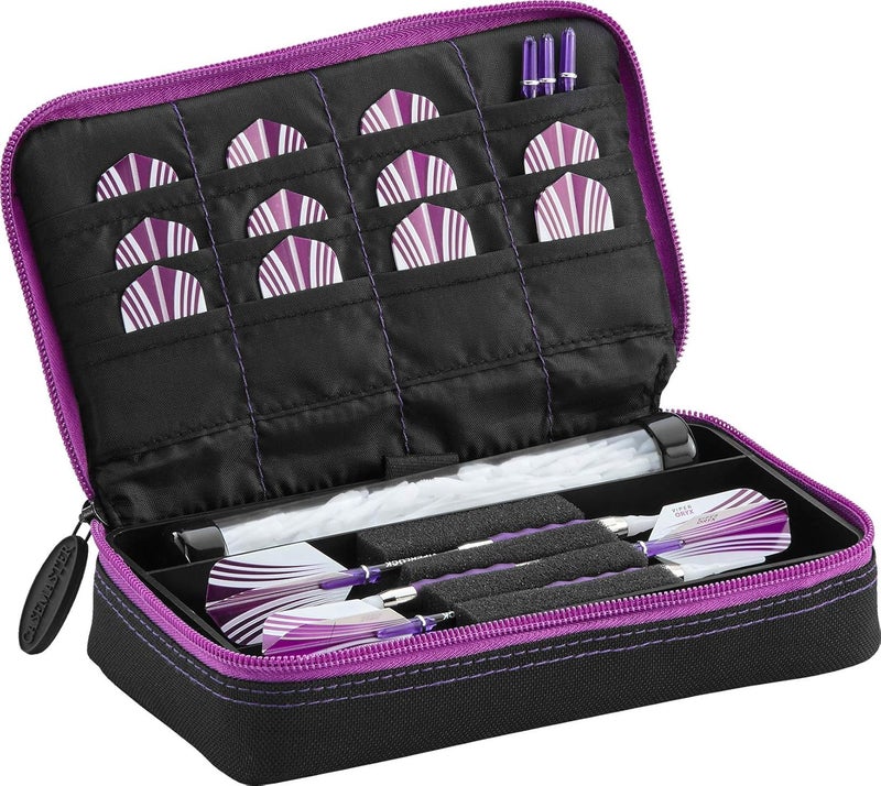 CASEMASTER Plazma Dart Case for Soft and Steel Tip Darts, Holds 3 Darts and Features Built-In Storage Tube and Pockets for Flights, Tips, Shafts, and Personal Items - Image 1