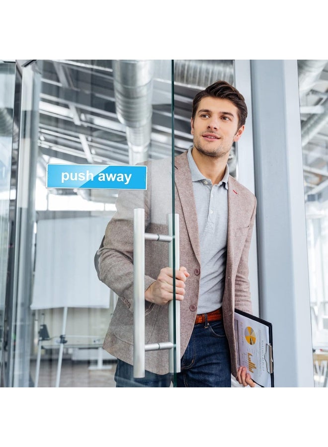 TPGP حامل لوحة اسم أكريليك شفاف إطار علامة بلاستيكية مع شريط لاصق 2 × 8 بوصة لوحات أفقية للجدران لعرض لوحات الأسماء في المكتب والباب والصف الدراسي في المنزل - Image 4