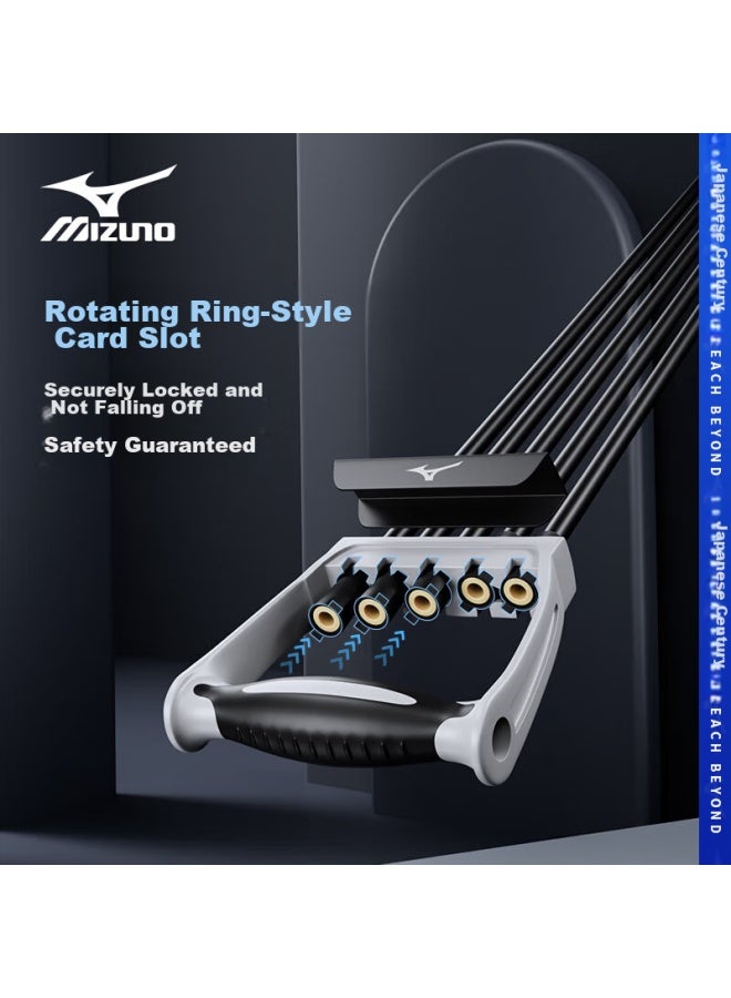 Mizuno Mizuno Chest Expander Resistance Band For Shoulder Exercises, Home Fitness Chest And Arm Strength Training Elastic Band, Back Muscle Stretching Strap, Black - Image 3