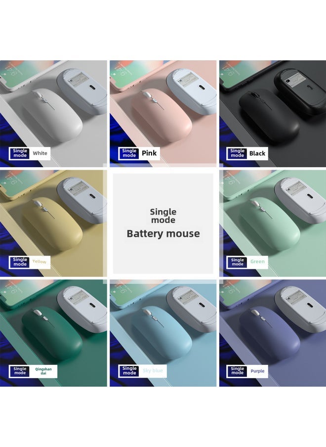 Bluetooth Keyboard Mouse Charging Set Silent Wireless Keyboard For Ipad Huawei Tablet Mobile Phone Digital Computer Accessories-Color:Single-mode Bluetooth Mouse (battery)-Product Type:Sky Blue - Image 1