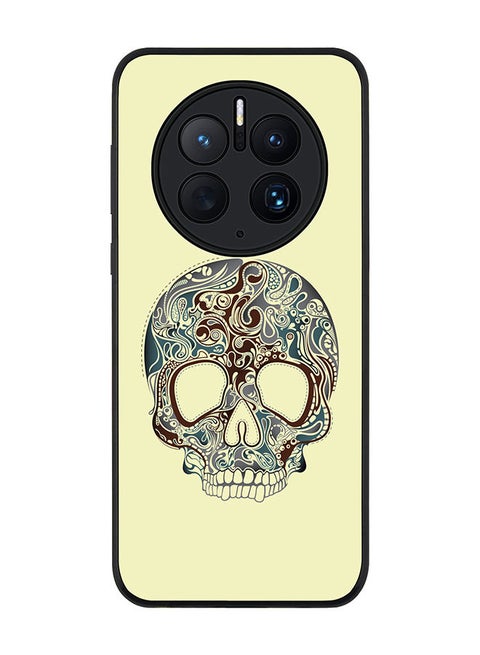 Rugged Black edge case for Huawei Mate 50 Pro Slim fit Soft Case Flexible Rubber Edges Anti Drop TPU Gel Thin Cover - Skully Tattoo