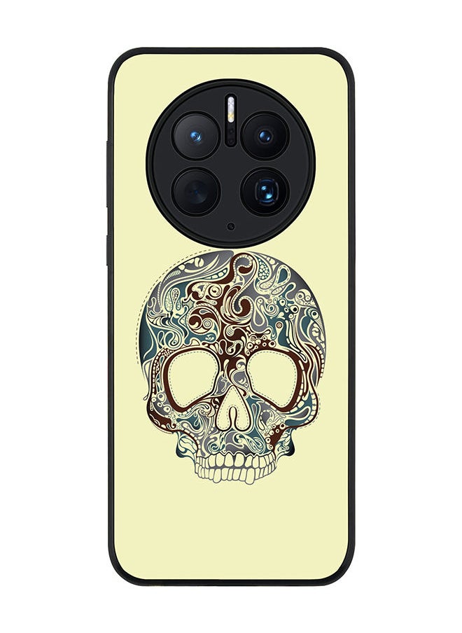 Stylizedd - Rugged Black edge case for Huawei Mate 50 Pro Slim fit Soft Case Flexible Rubber Edges Anti Drop TPU Gel Thin Cover - Skully Tattoo - Image 1