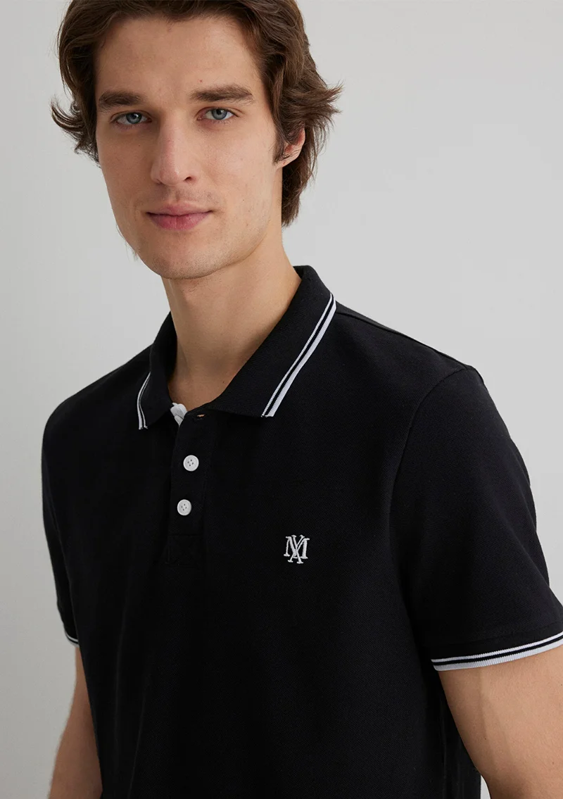 MAVI Collar Detailed Black Polo